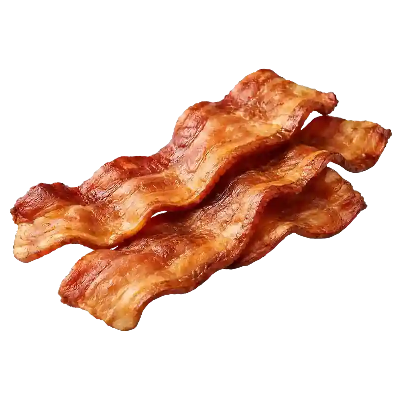 Grilled bacon strips
